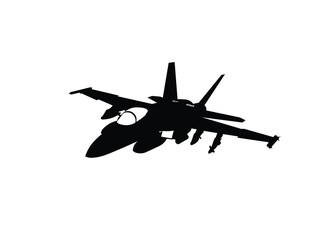Fototapeta na wymiar Fighter Jet Silhouette vector