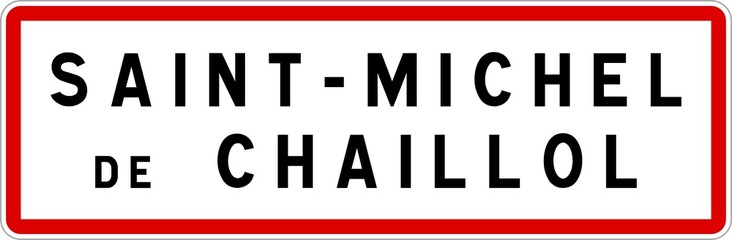 Panneau entrée ville agglomération Saint-Michel-de-Chaillol / Town entrance sign Saint-Michel-de-Chaillol