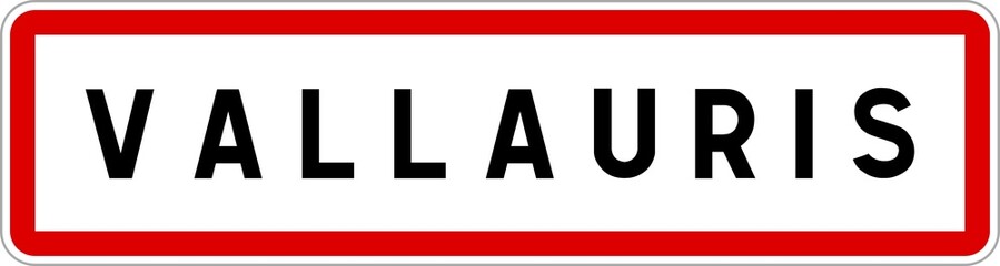 Panneau entrée ville agglomération Vallauris / Town entrance sign Vallauris