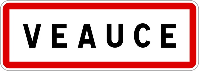Panneau entrée ville agglomération Veauce / Town entrance sign Veauce