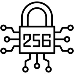 SHA-25 icon, Blockchain related vector illustration