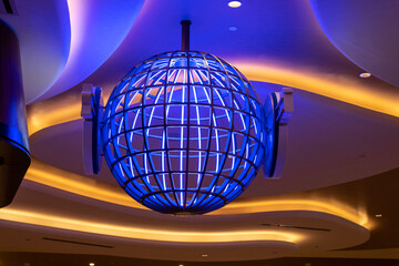 blue disco ball. Creative lights