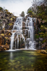 waterfall in the mountains