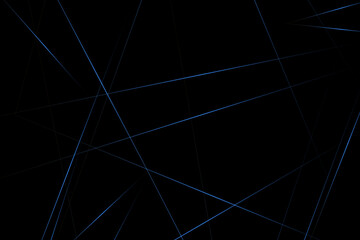 Abstract black with blue lines, triangles background modern design. Vector illustration EPS 10.