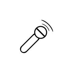 Microphone icon vector illustration.
Mic black icon, white background.