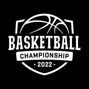 Basketball championship logo design. Graphic design for t-shirt and print media. Vector and illustration.