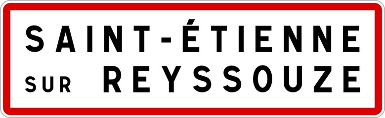 Panneau entrée ville agglomération Saint-Étienne-sur-Reyssouze / Town entrance sign Saint-Étienne-sur-Reyssouze