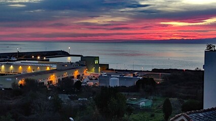 Atardecer en Burela, Galicia