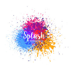 Elegant Abstract artistic colorful splash watercolor background. Vector.