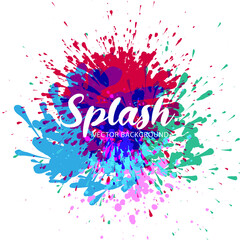 Elegant Abstract artistic colorful splash watercolor background. Vector.