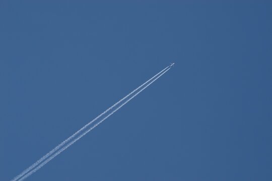 Jet traffic jet on a blue sky