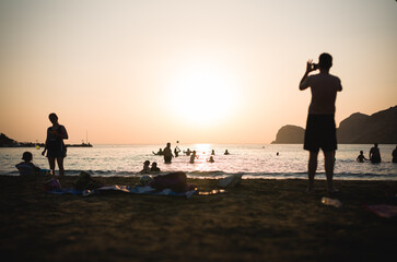 Kids in the water. Family holiday on the coast of Greece is idyllic, disconnect from the hustle and...