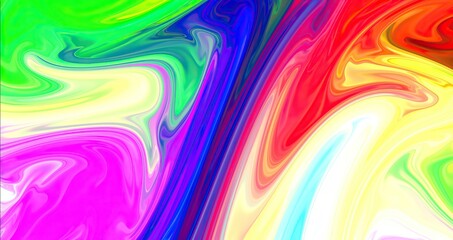 Colorful paint mix with gradient vivid colors