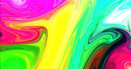 Colorful paint mix with gradient vivid colors