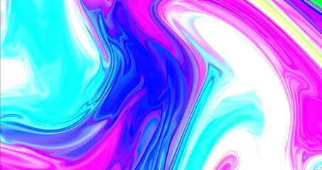 Colorful paint mix with gradient vivid colors