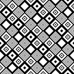 Seamless geometric checked black and white pattern.