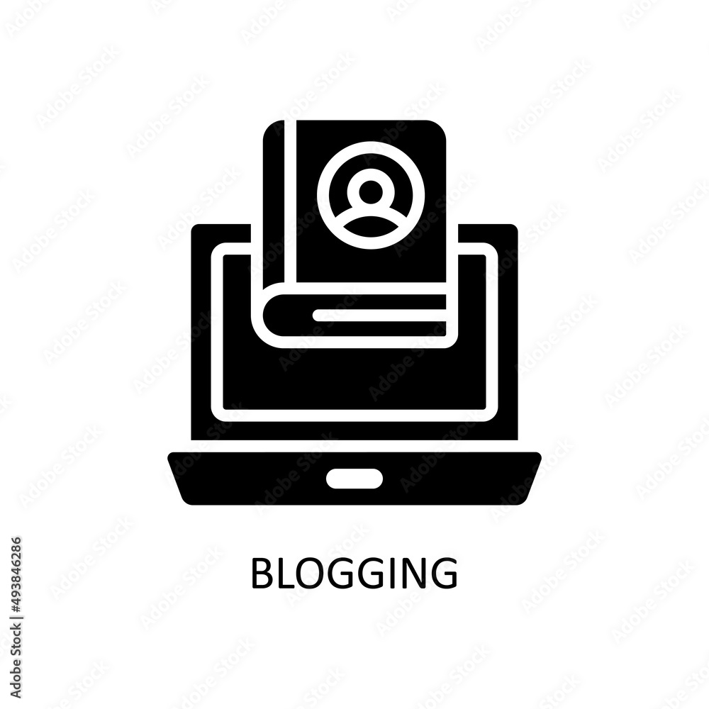 Poster blogging vector solid icons for your digital or print projects.