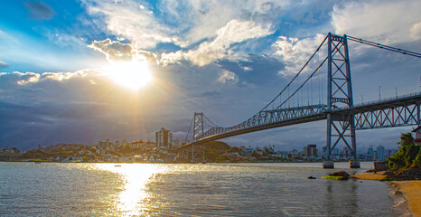 pôr do sol em Florianopolis   Florianópolis ,   Santa Catarina, Brasil