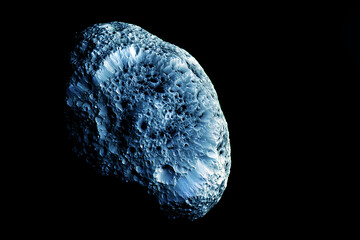 Asteroid in space on a dark background. Elements of this image furnished by NASA