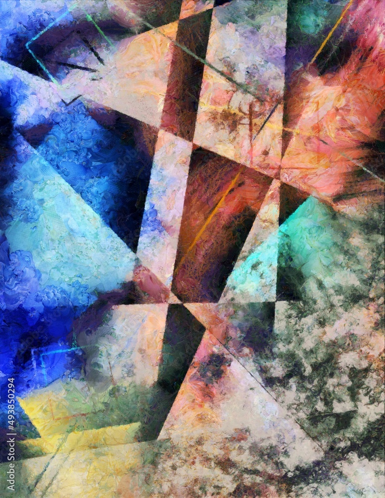 Poster angular abstract art