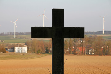 cross on the hill near nieheim