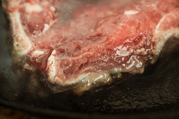macro shot of grilled meat