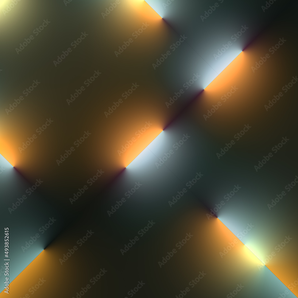 Aufkleber fluorescent lamps on a dark background minimal art style. 3d rendering digital illustration