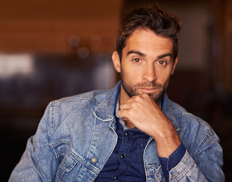 Whats On Your Mind. Portrait Of A Handsome Young Man Wearing Denim Clothing.