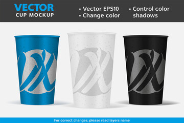 Mockup Cup Coffee soda drink mug template blank vector packaging - 493853870