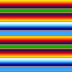 Mexican Blanket Stripes Seamless Vector Pattern. Colorful Mexican background.