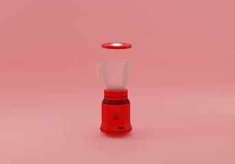 Obraz premium 3d rendering. kitchen blender in cartoon style. 3d illustration