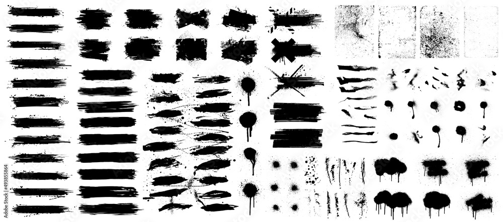 Poster very detailing grunge stencil with splashes. ink box brush strokes, art compositions graffiti. dirty
