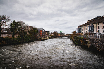 Belfast e il suo fiume Lagan - obrazy, fototapety, plakaty