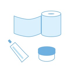 包帯と塗り薬のイラスト