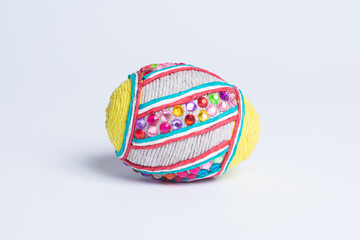 Easter egg on the white background