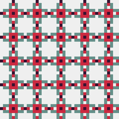 Fototapeta premium Abstract Cross Pattern generative computational art illustration