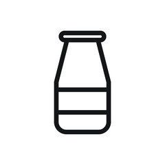 bottle milk, coffee icon for website, presentation symbol 