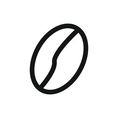 bean coffee icon for website, presentation symbol 