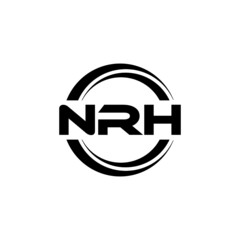 NRH letter logo design with white background in illustrator, vector logo modern alphabet font overlap style. calligraphy designs for logo, Poster, Invitation, etc.