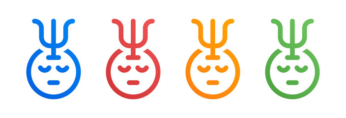 Psychology symbol icon collection. Mental icon in graphic design. - obrazy, fototapety, plakaty
