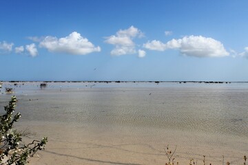 beach and clouds
