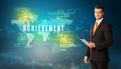 Businessman thinking about market concept