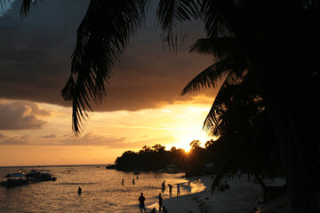 The Philippines, sunset beach