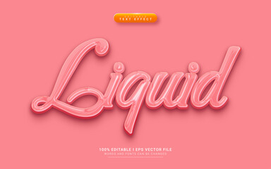 liquid 3d style text effect