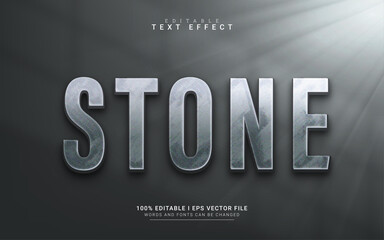 stone 3d style text effect
