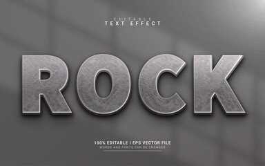 rock 3d style text effect
