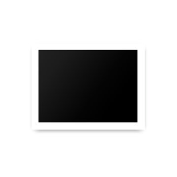 Black square white frame in vintage. Frame template. Vector illustration. stock image.