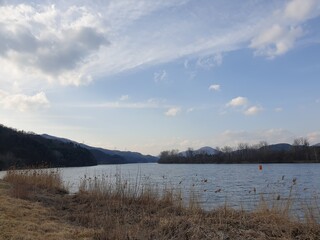 Blue Sky and River in Korea