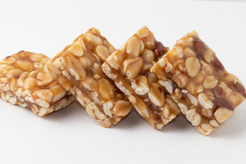 Pé de moleque on white background.