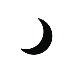 Moon, Night, Moonlight, Midnight Solid Line Icon Vector Illustration Logo Template. Suitable For Many Purposes.
